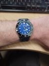 Customer picture of Rotary Seamatic Automatic 300m (42mm) Blue Dial / Black Silicone Strap GS05430/88