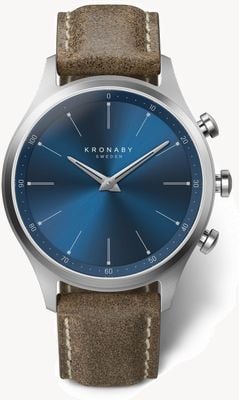 Kronaby 41mm SEKEL Blue Dial Truffle Leather Strap A1000-3759 S3759/1