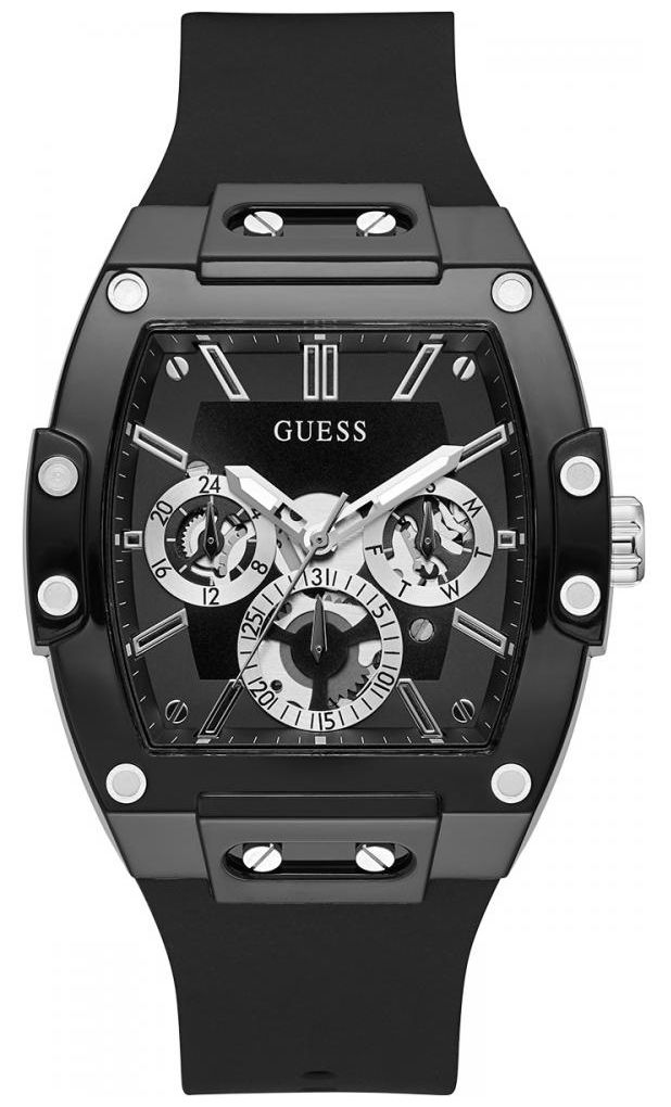 Guess GW0203G3 Phoenix | Men's Black Silicone Strap | Black Watch