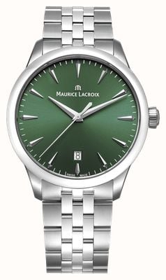 Maurice Lacroix 1975 Quartz (39mm) Green Sun-Brushed Dial / Stainless Steel Bracelet 751007-SS002-630-1