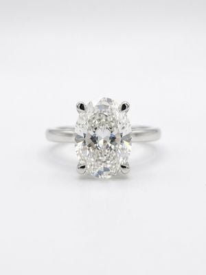 Bass Jewellery Platinum Lab Grown Oval Diamond 2.51ct D Vs2 J81655