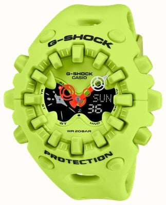 Casio G-Shock GA-V01 Series Big Case (49mm) Neon-Green Dual-Display Dial / Neon-Green Resin Strap GA-V01-9AER