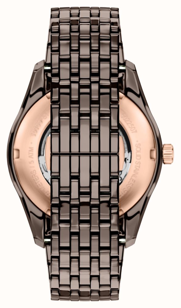 Emporio Armani Ceramic Automatic (43mm) Skeleton Dial / Brown Ceramic Bracelet AR60101 - alternate view 4