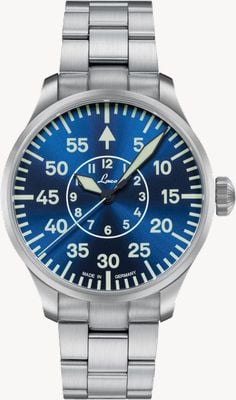 Laco Aachen 'Blaue Stunde' Automatic (42mm) Blue Sunray Dial / Stainless Steel Bracelet 862101.2.MB
