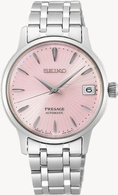 Seiko Presage Automatic | Women's | Stainless Steel Bracelet | Pink Dial SRP839J1