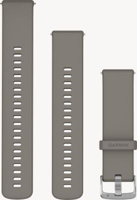 Garmin Quick Release Bands (22mm) Silver Grey Silicone with Silver Hardware - Strap Only 010-13406-10