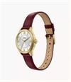 Fossil Gilmore 28 mm Three-Hand Red Leather Fossil Watch ES5510 - alternate view 3