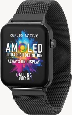 Reflex Active Series 30 Amoled Smart Watch (36mm) Black-Tone Stainless Steel Mesh Bracelet RA30-4088