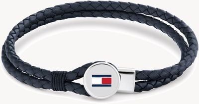 Tommy Hilfiger Men's Bruce Blue Leather Bracelet 2790656