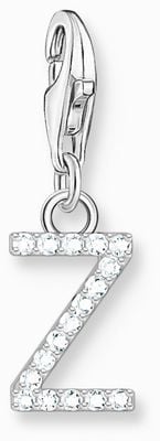 Thomas Sabo Charm Pendant Letter Z With White Stones Sterling Silver 1963-051-14