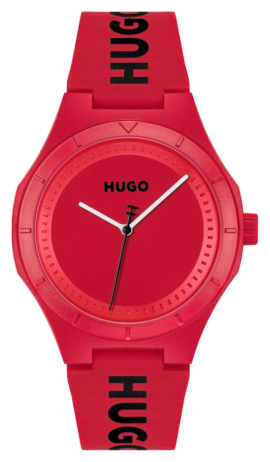 HUGO 1530346 Men's #LIT (42mm) Red Dial / Red Silicone Strap Watch
