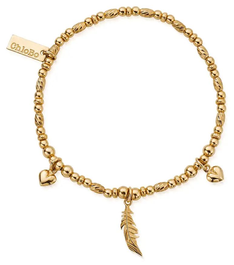 ChloBo GBCH33454014 Sterling Silver Gold Plated Courage And Jewellery