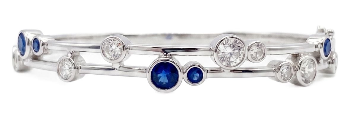 James Moore JZBN032 Solid Silver Boodle Style Bangle With Jewellery