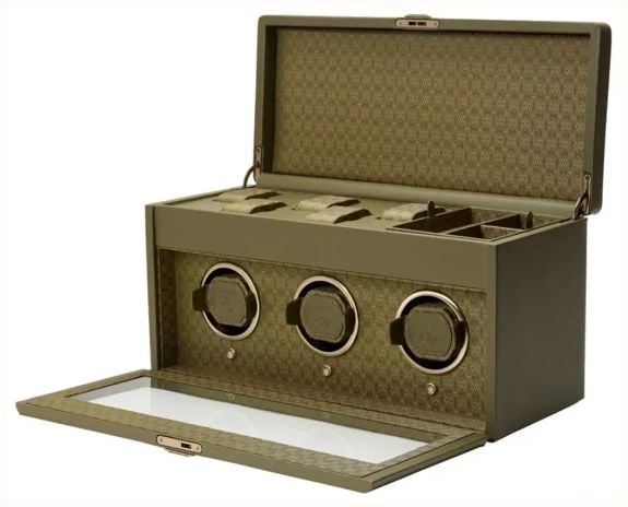 WOLF Earth Triple Watch Winder In Olive 190541 - alternate view 3