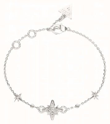 Guess In The Sky Star Charm Bracelet Silver JUBB03330JWRHL