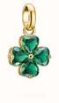 Thomas Sabo Cloverleaf Charm with green nanocrystal in a heart-shaped cut – Connect CC1326-M01-6
