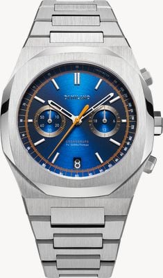 D1 Milano Cronografo Royal Blue (41.5mm) Sunray Blue Dial / Stainless Steel Bracelet CHBJ09