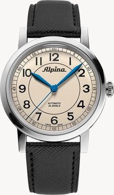 Alpina Heritage Automatic (38mm) Beige Dial / Black Calf Leather Strap AL-520BG3SH6