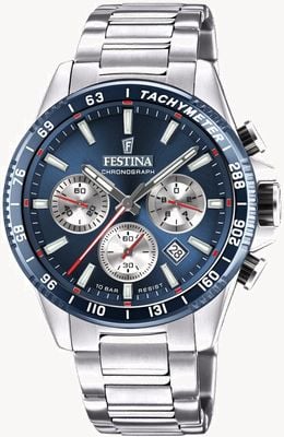 Festina Chronograph Blue Dial Stainless Steel Watch F20560/2