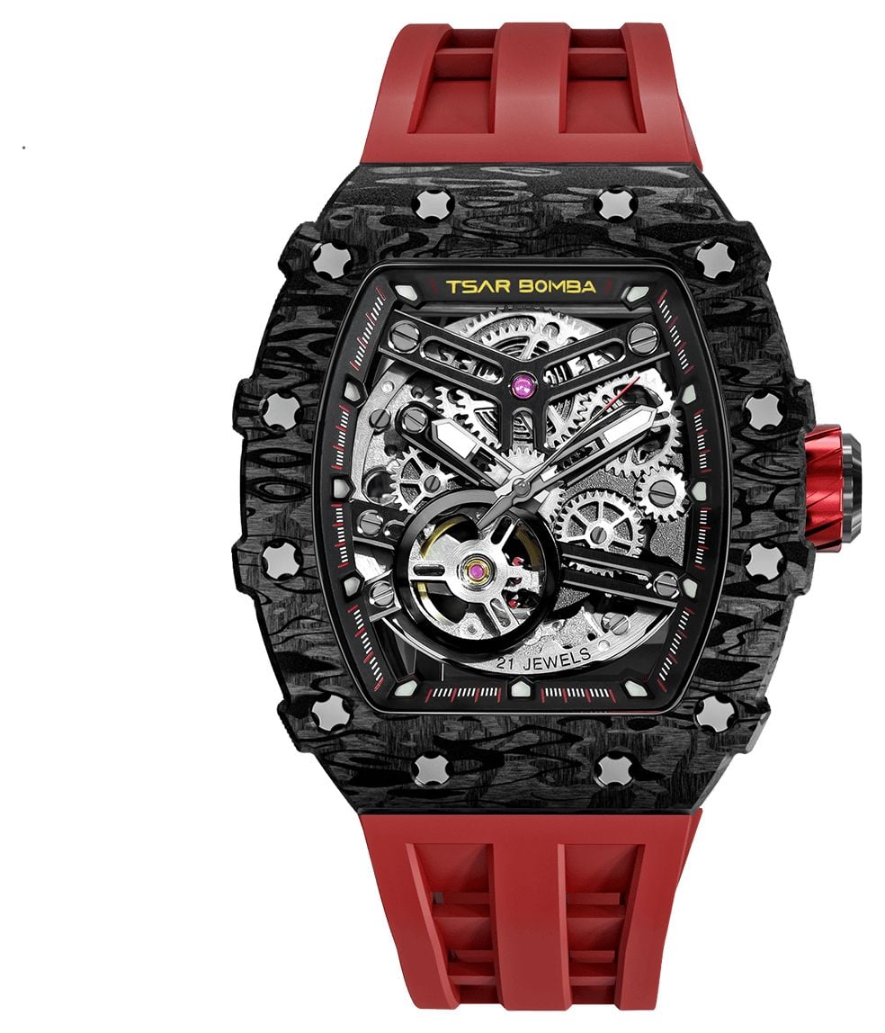 TSAR BOMBA TB8208CF-39 Elemental Series Carbon-Fiber Watch