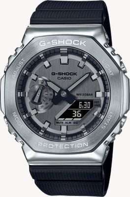 Casio G-Shock Stainless Steel Case Resin Strap Watch GM-2100-1AER