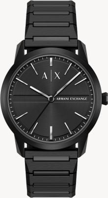 Armani Exchange Three-Hand Quartz (42mm) Black Sunray Dial / Black PVD Stainless Steel Bracelet AX2651