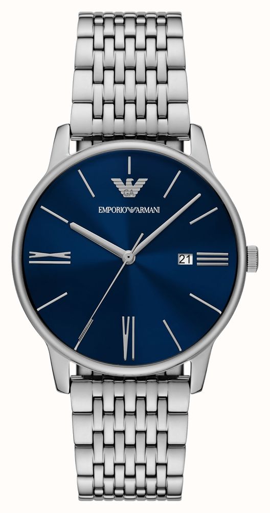 Emporio Armani Men's Quartz (39mm) Blue Dial Stainless Steel