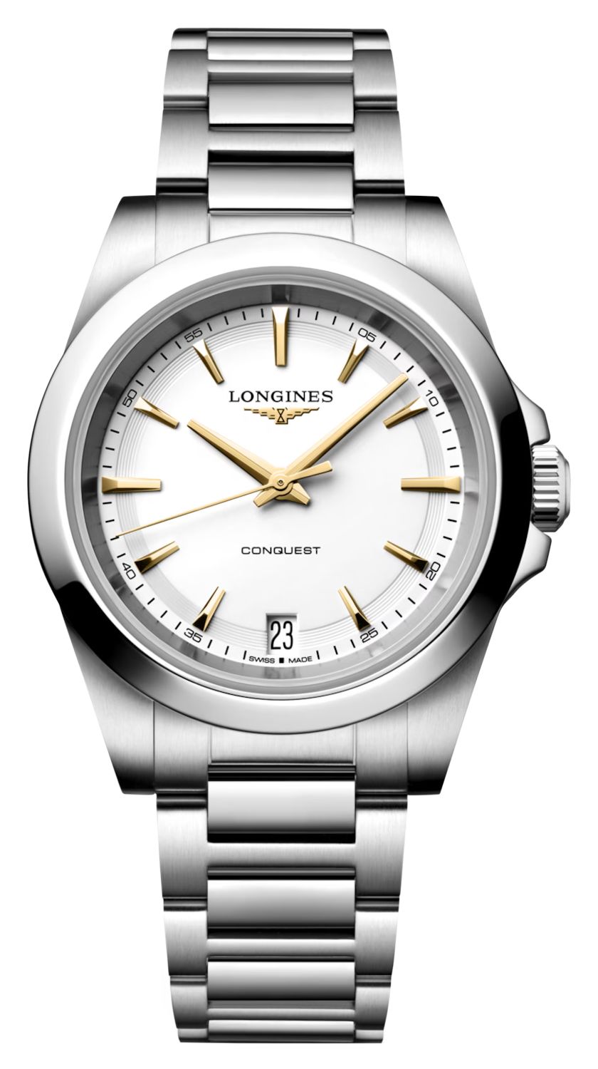 LONGINES L34604126 Conquest Quartz (34mm) White Sandblasted Watch
