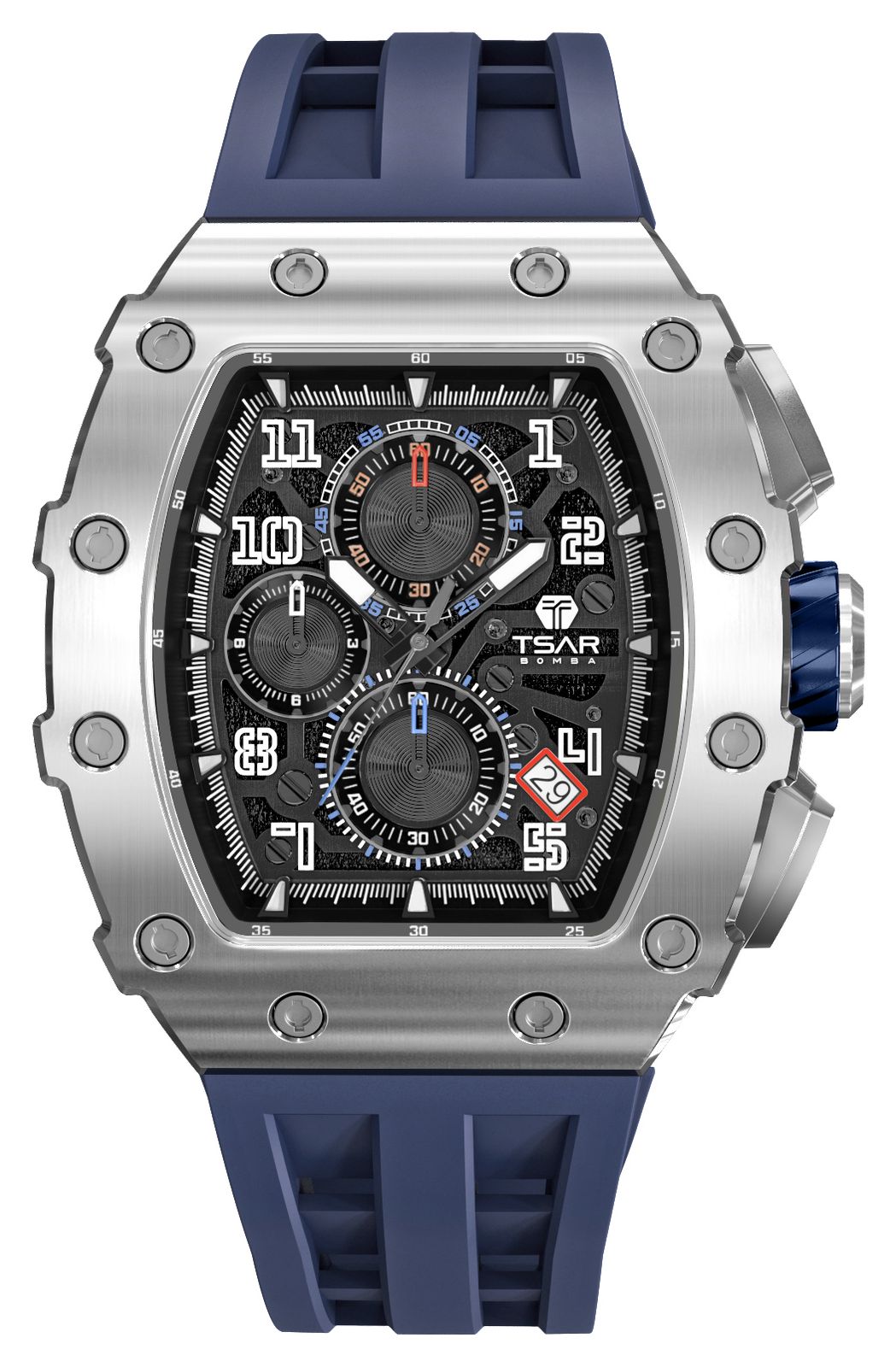 TSAR BOMBA TB8204Q-14 Elemental Series Quartz Calendar (43. Watch