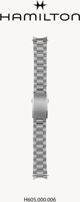Hamilton Straps Khaki Field Expedition Stainless Steel Bracelet - 20mm (BRACELET ONLY) H695000006