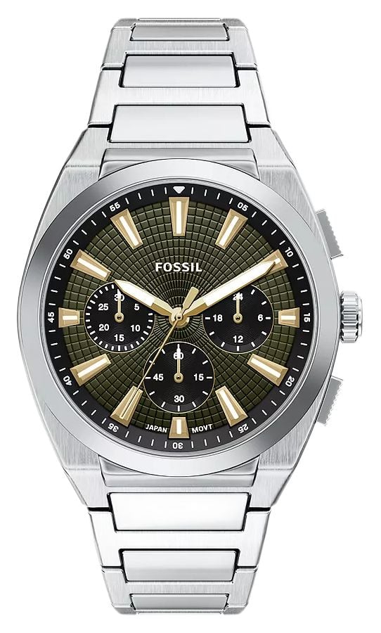 Fossil FS6183 Everett 44 mm Chronograph Stainless Steel Watch