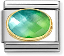 Nomination Classic Blue Green Gemstone Cubic Zirconia Charm 030612/037