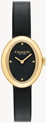 Coach Women's Sammy (22mm) Black Dial / Black Leather Strap 14504421