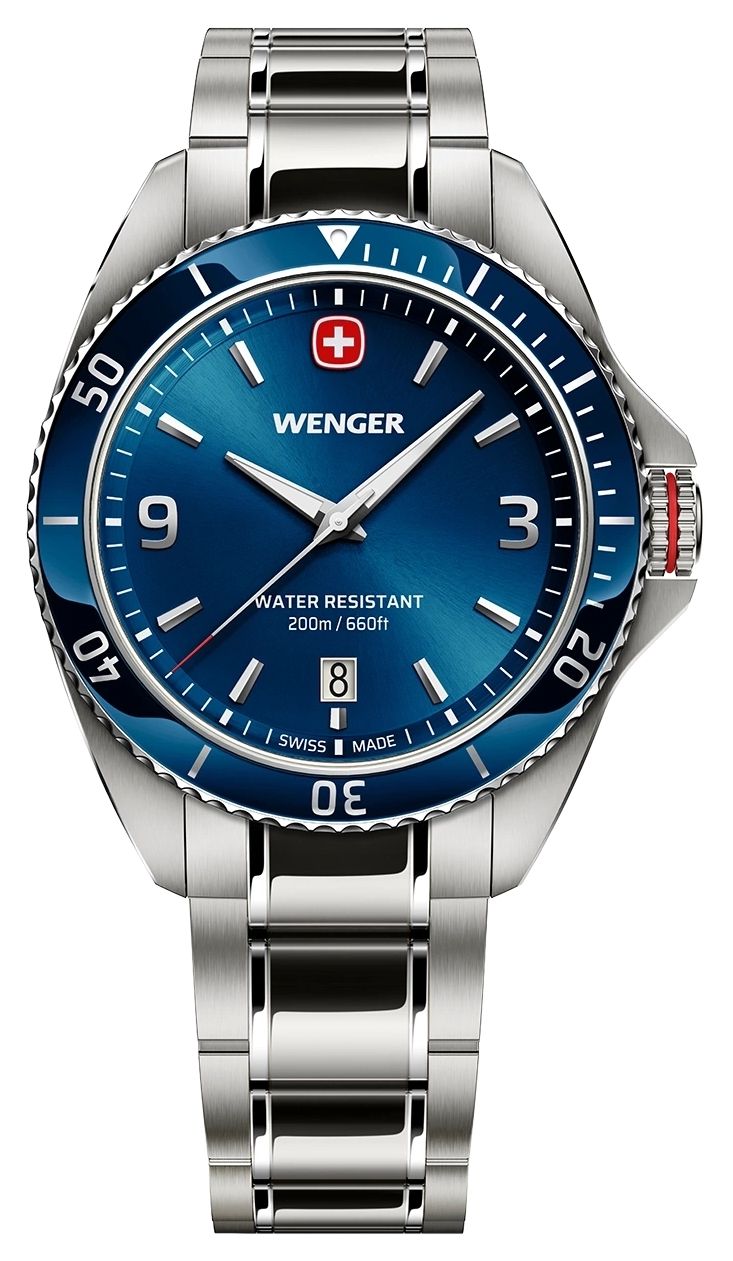 Wenger 01.2031.103 Executive Quartz (40mm) Blue Sunburst Watch