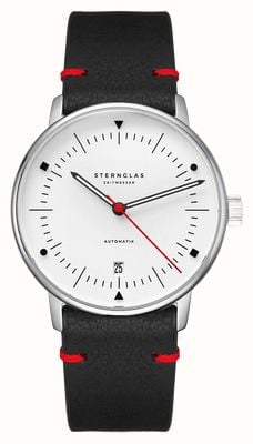 STERNGLAS Naos Automatic Edition Bauhaus X (38mm) Nemoto Luminova Dial / Black Leather Strap S02-NAI24-VI29