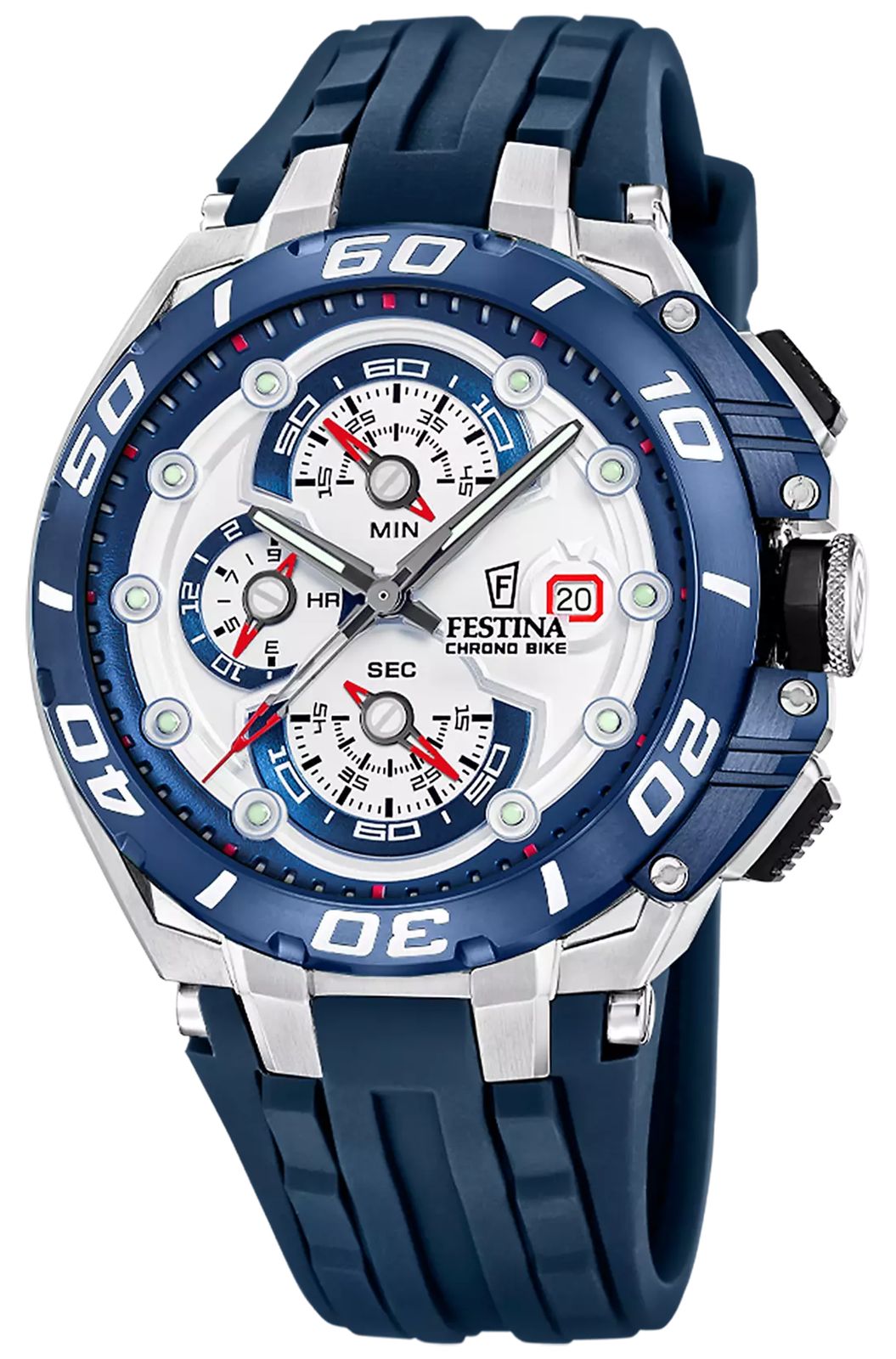 Festina F20755/1 Chrono Bike 2026 (46mm) White Dial / Blue Watch