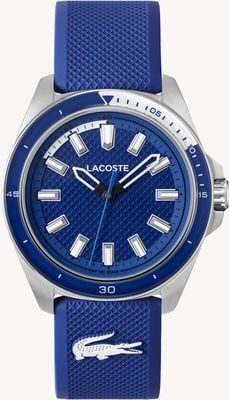 Lacoste CAPBRETON Three-Hand Quartz (43mm) Blue Dial / Blue Silicone Strap 2011493