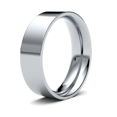 James Moore Wedding Rings | 18ct White Gold | 6mm | Medium | Flat Court | AG_6GME-18W