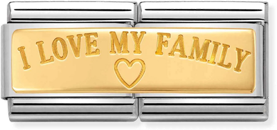 Nomination Classic I Love Family Steel Charm 030710/03