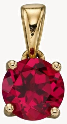 Elements Gold 9cgt Y/g Cz Ruby July Birthstone Pendant Only GP2194