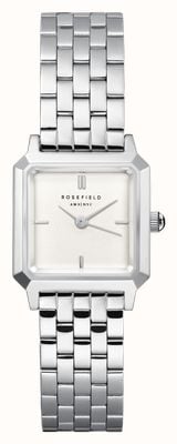Rosefield Boxelle (19.5mm) Matte White Dial / Stainless Steel Bracelet BWSSS-B02