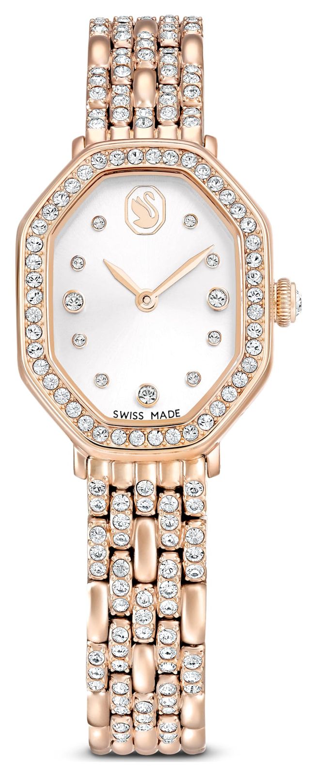 Swarovski 5715517 Dextera Octagon (23mm) Silver Sunray Dial Watch