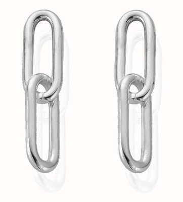 ChloBo Medium Two Link Sterling Silver Earrings CC-S-ER-4-S1