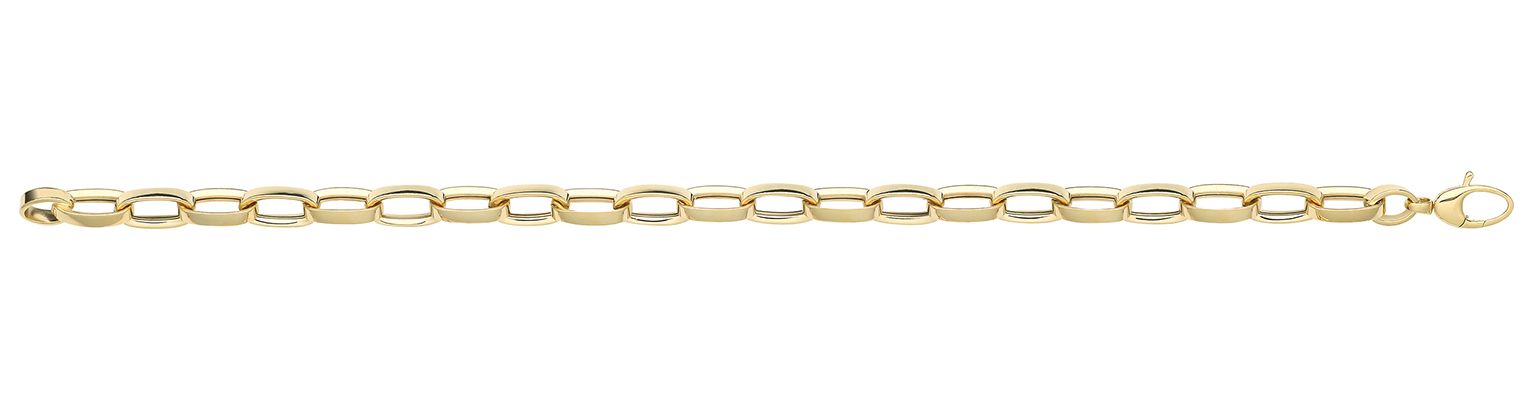Treasure House BR675 9ct Yellow Gold Hollow Bracelet Jewellery