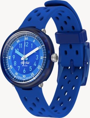 Flik Flak FIZZ IN BLUE (31.85mm) Blue Dial / Blue Silicone Strap FCNP002