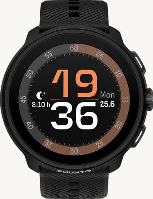 Suunto RUN Lightweight AMOLED Running Watch (46mm) All Black - Silicone SS051272000