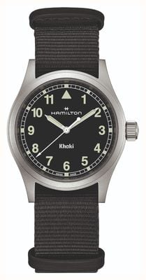 Hamilton Khaki Field Quartz (38mm) Black Dial / Black Textile Strap H69401430