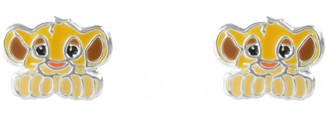 Disney E908019SL.PH Silver Lion King Pair Of Stud Earrings Jewellery