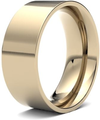 James Moore Wedding Rings | 9ct Yellow Gold | 8mm | Medium | Flat Court | AG_8LME-9Y