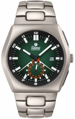 Tutima Glashütte M2 Automatic Chronograph (46mm) Green Dégradé Dial / Titanium Bracelet Watch 6450-05